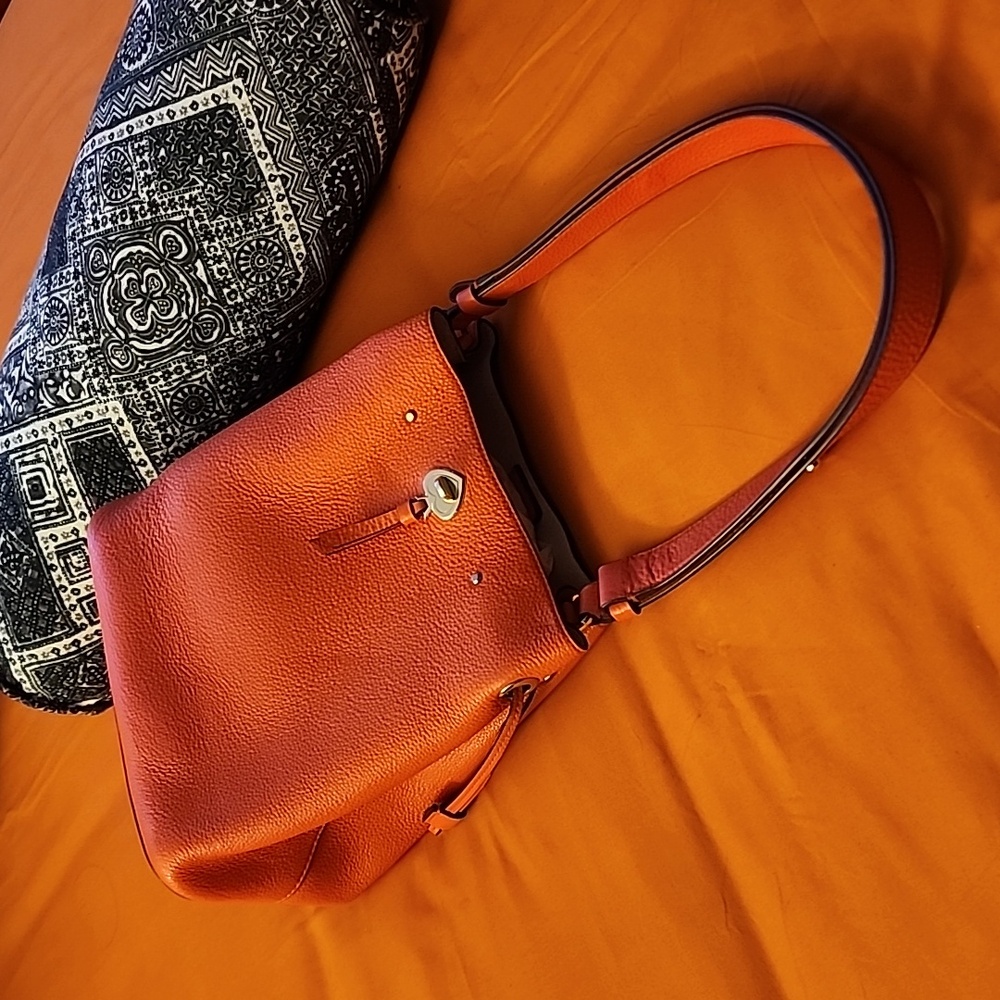 Authentic Kade Spade orange leather bag